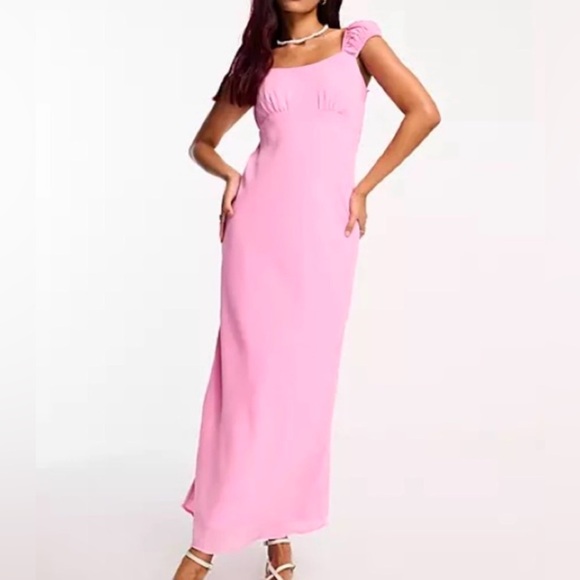 Women’s Abercrombie and Fitch pastel pink maxi dress size xs - Picture 2 of 10